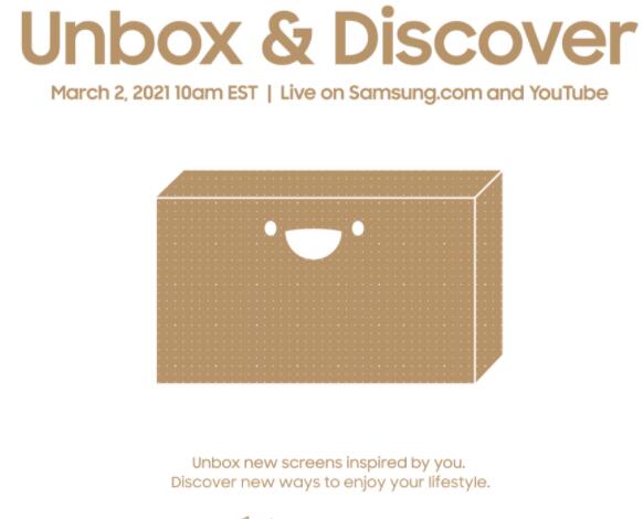 三星将举行电视发布会Unbox＆Discover